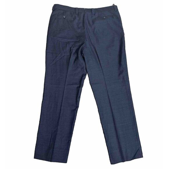 Sartore Reda Dress Pants Men’s 36X30 Straight Leg Blue 100% Wool Flat Front - Picture 2 of 13